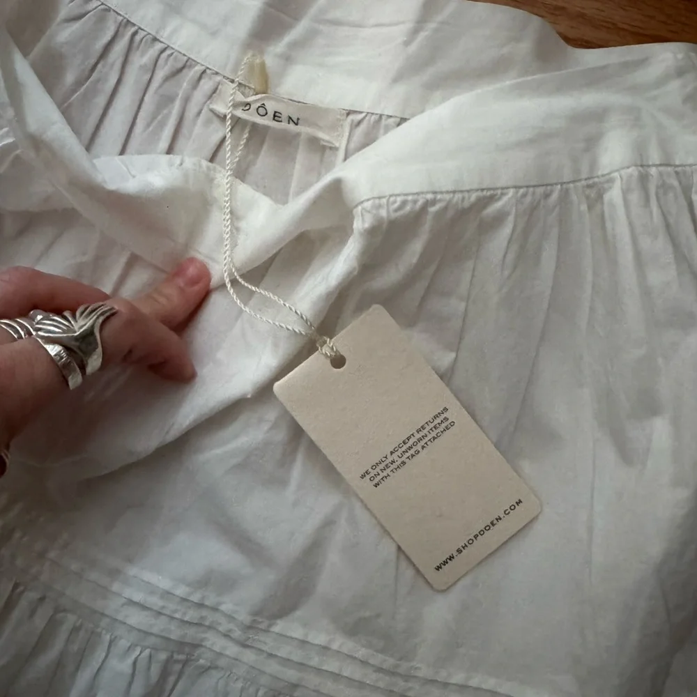 Doen Sebastiane Skirt in Powder White Sz Small NWT CURRENT - Picture 5 of 5